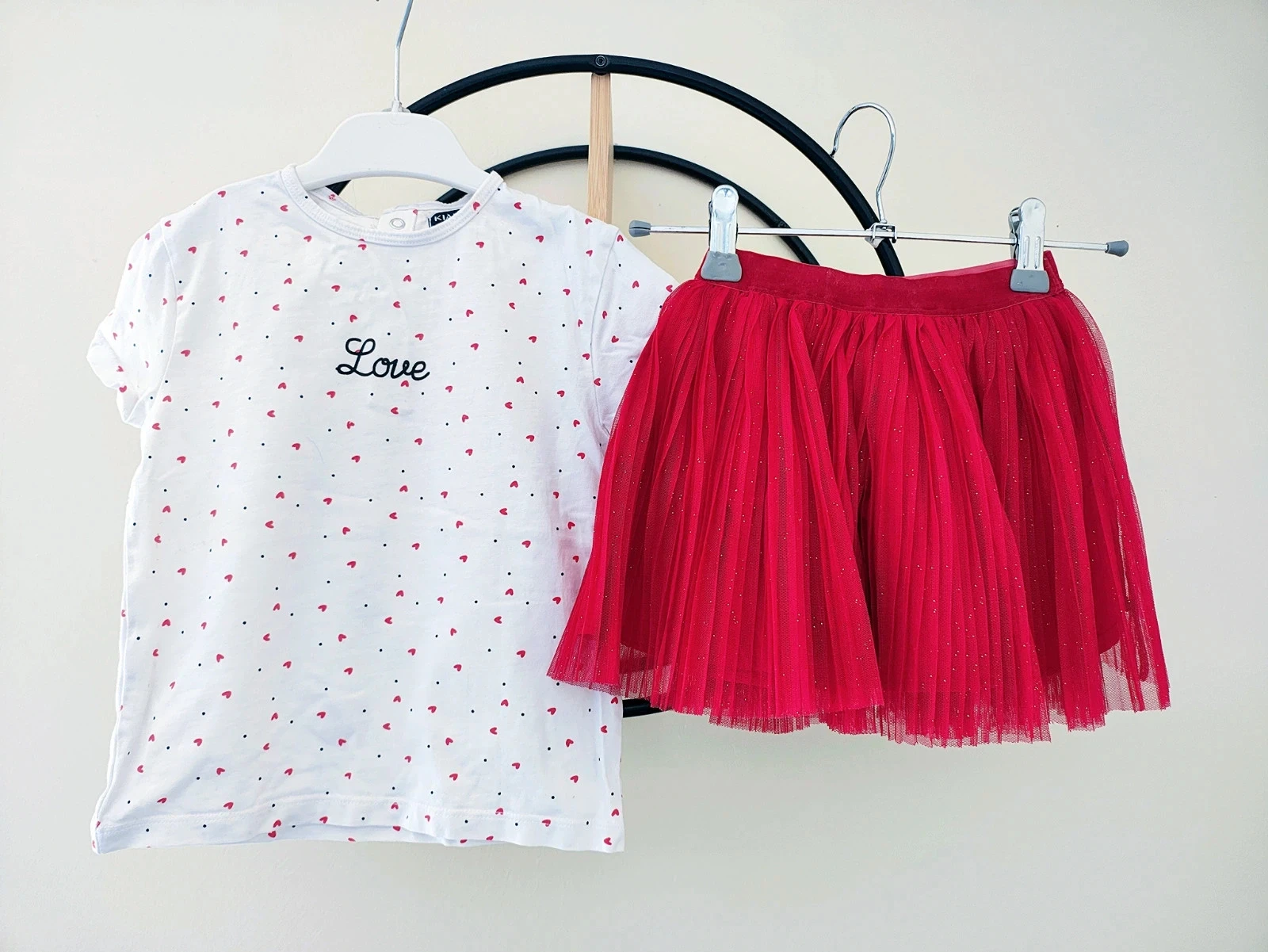 36 mois 3 ans ensemble été teeshirt Kiabi et jupe Okaïdi